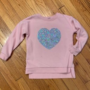 PRIMARK Kids Flipsy Heart Pink Sweater Size 7